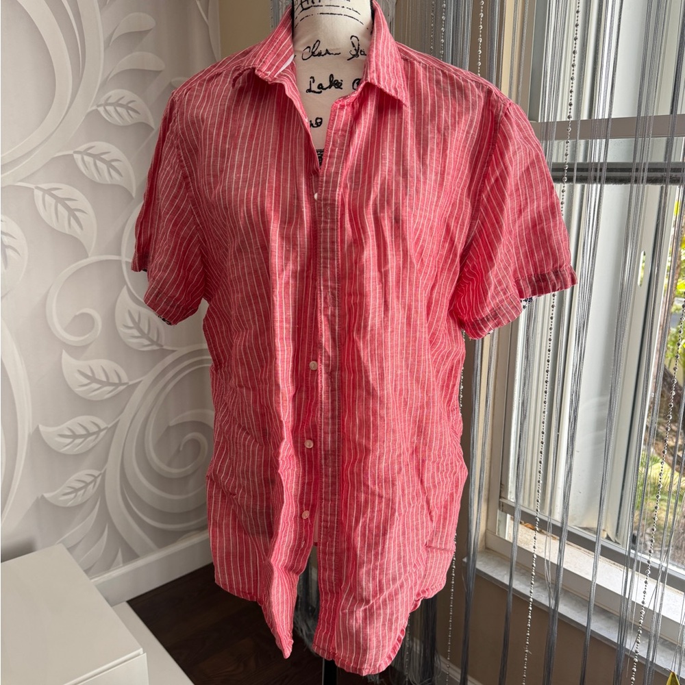 Denim & Flower Pink Striped Casual Shirt